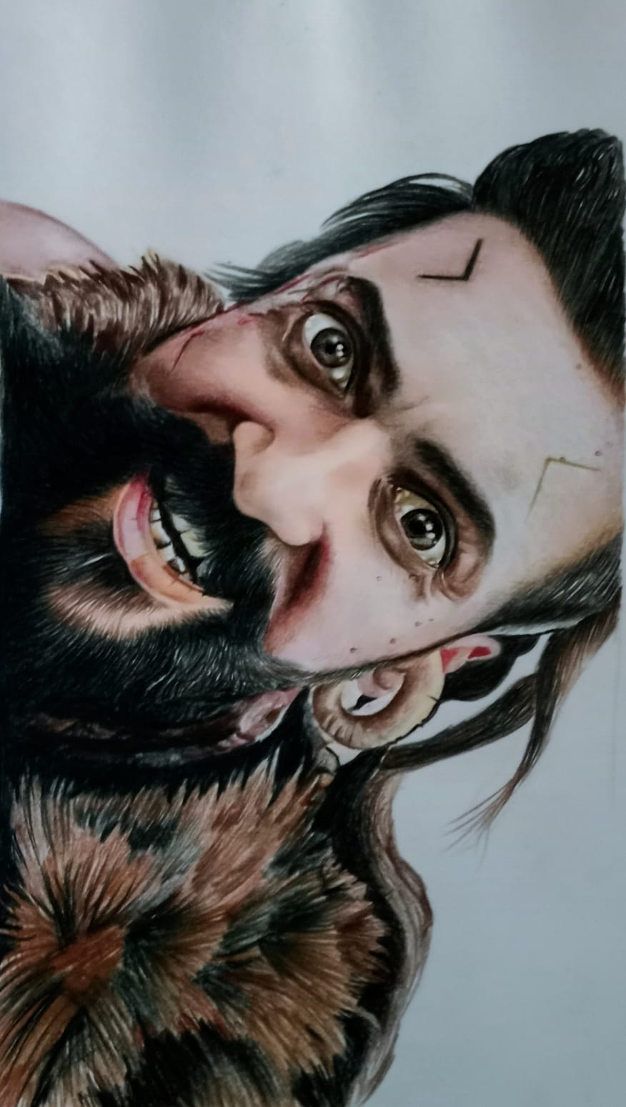 Colour pencil character portrait