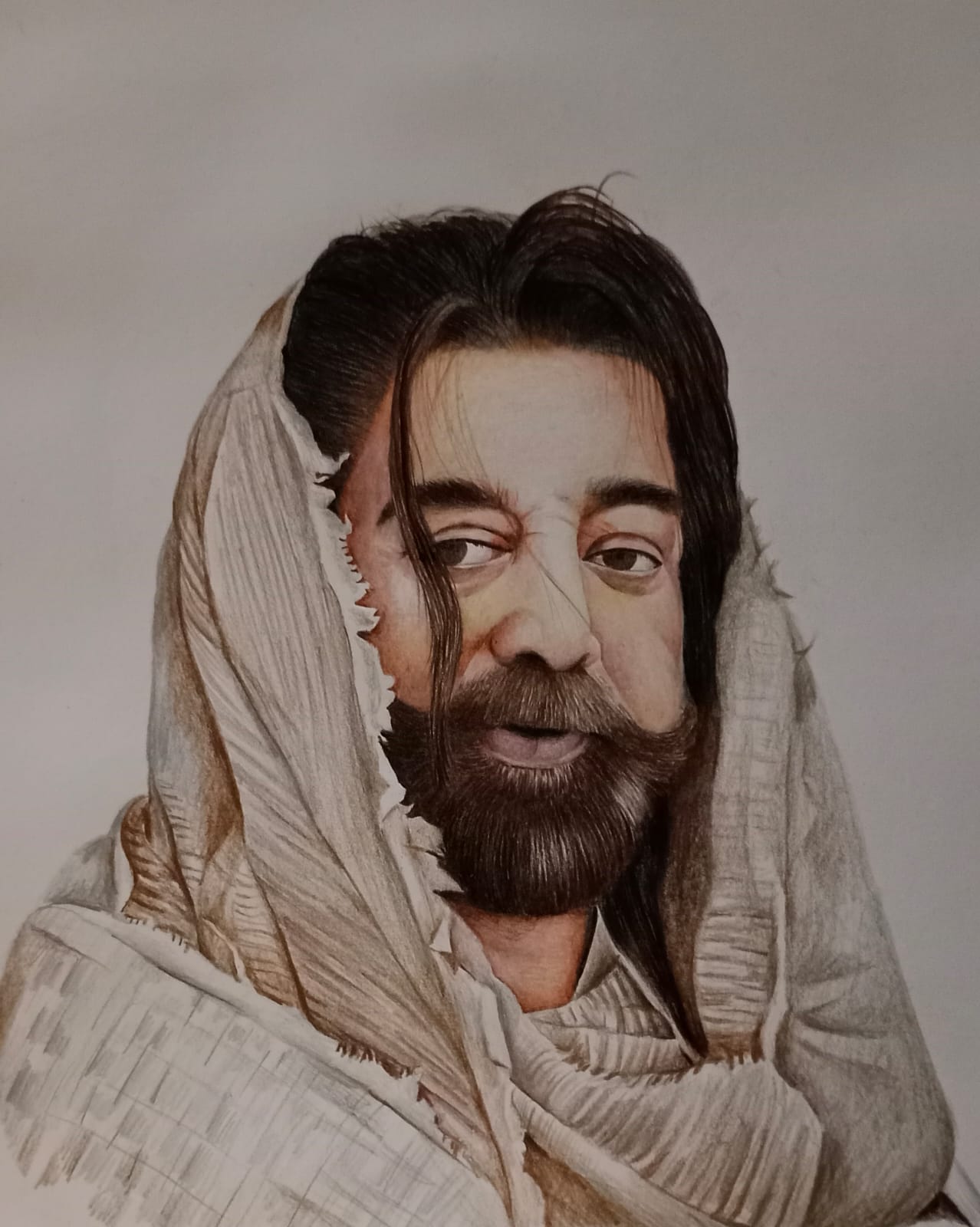 Colour pencil portrait