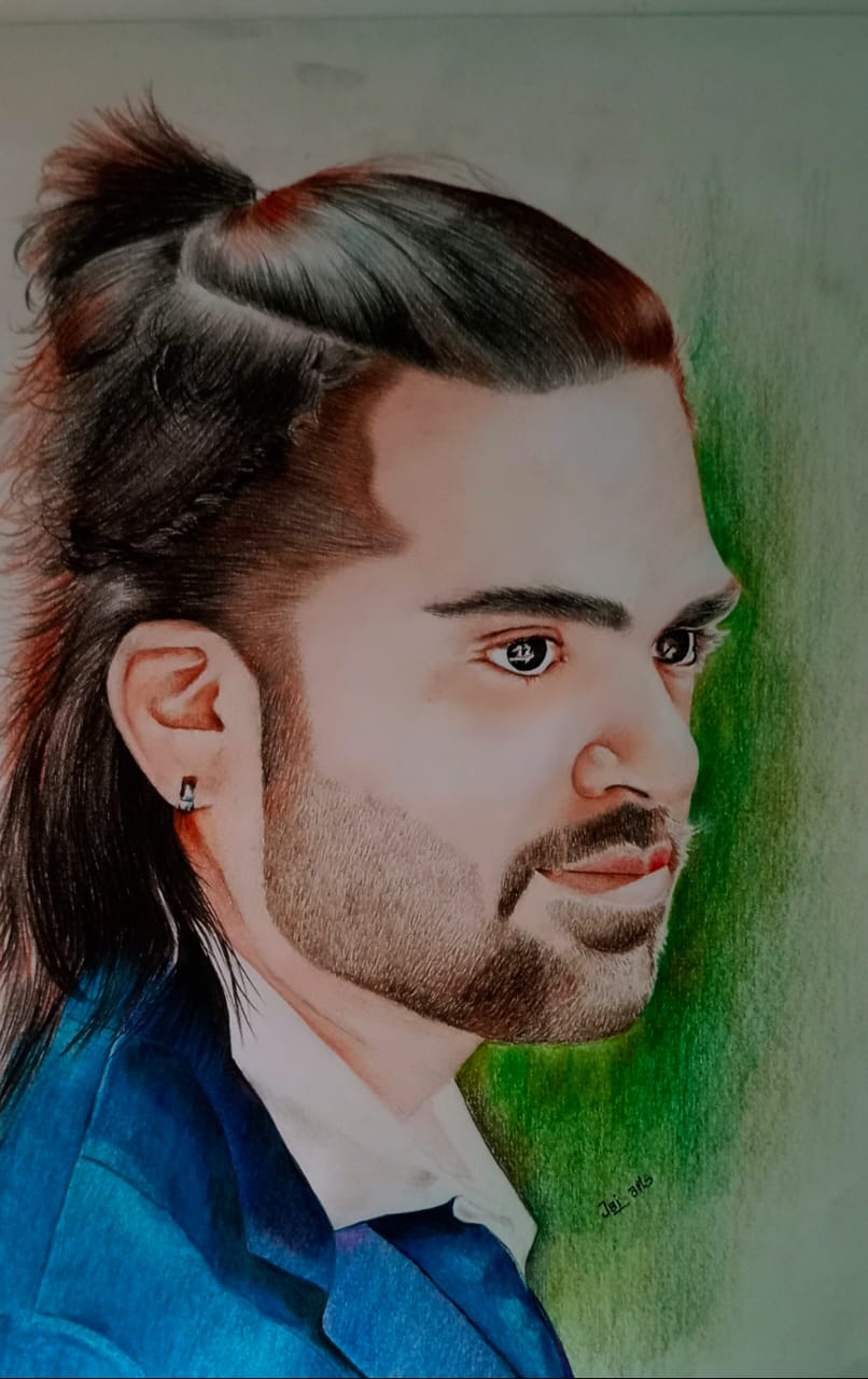 Colour pencil portrait