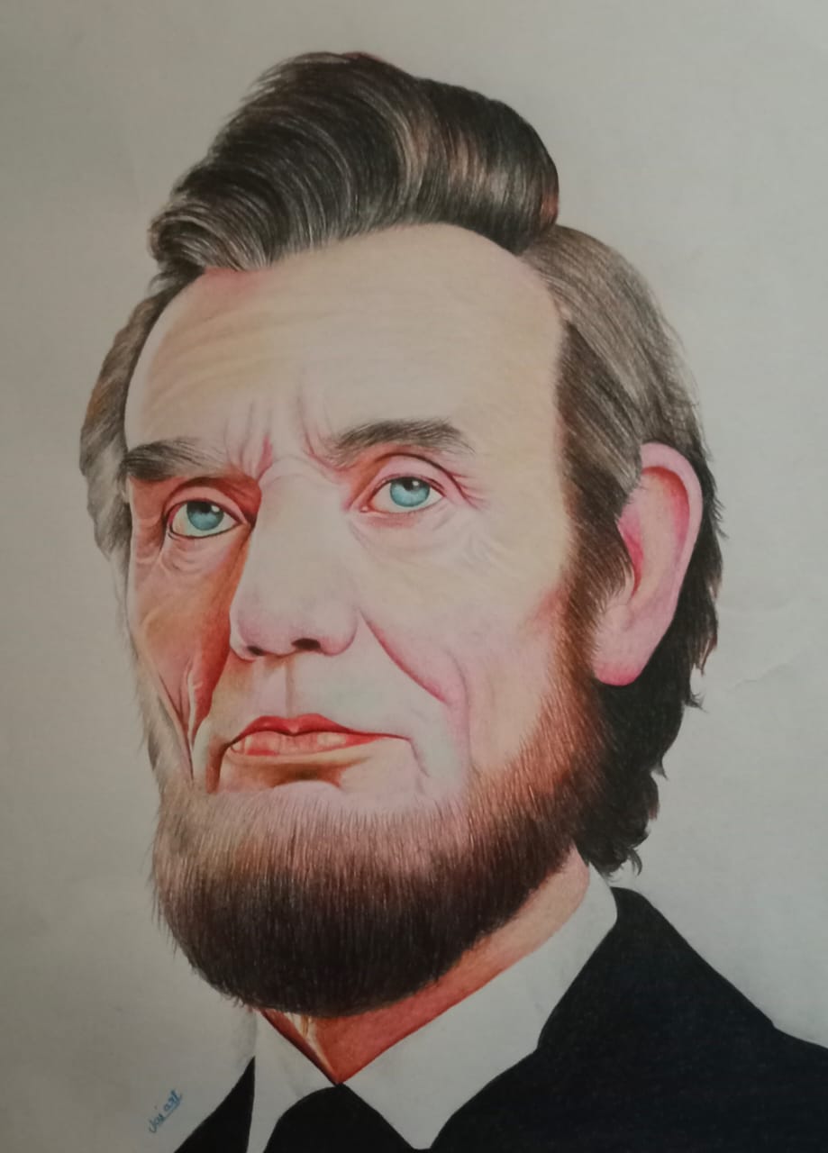 Colour pencil portrait