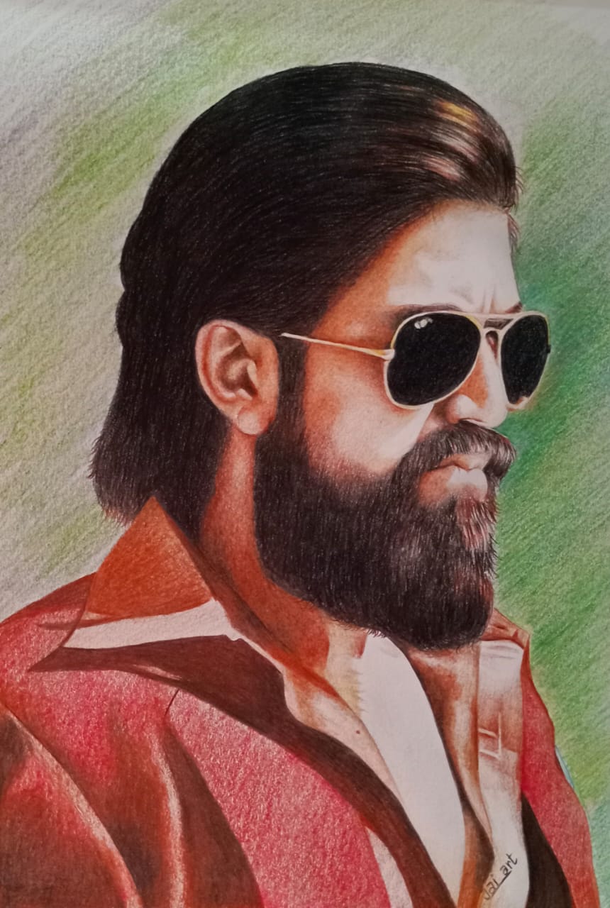 Colour pencil portrait