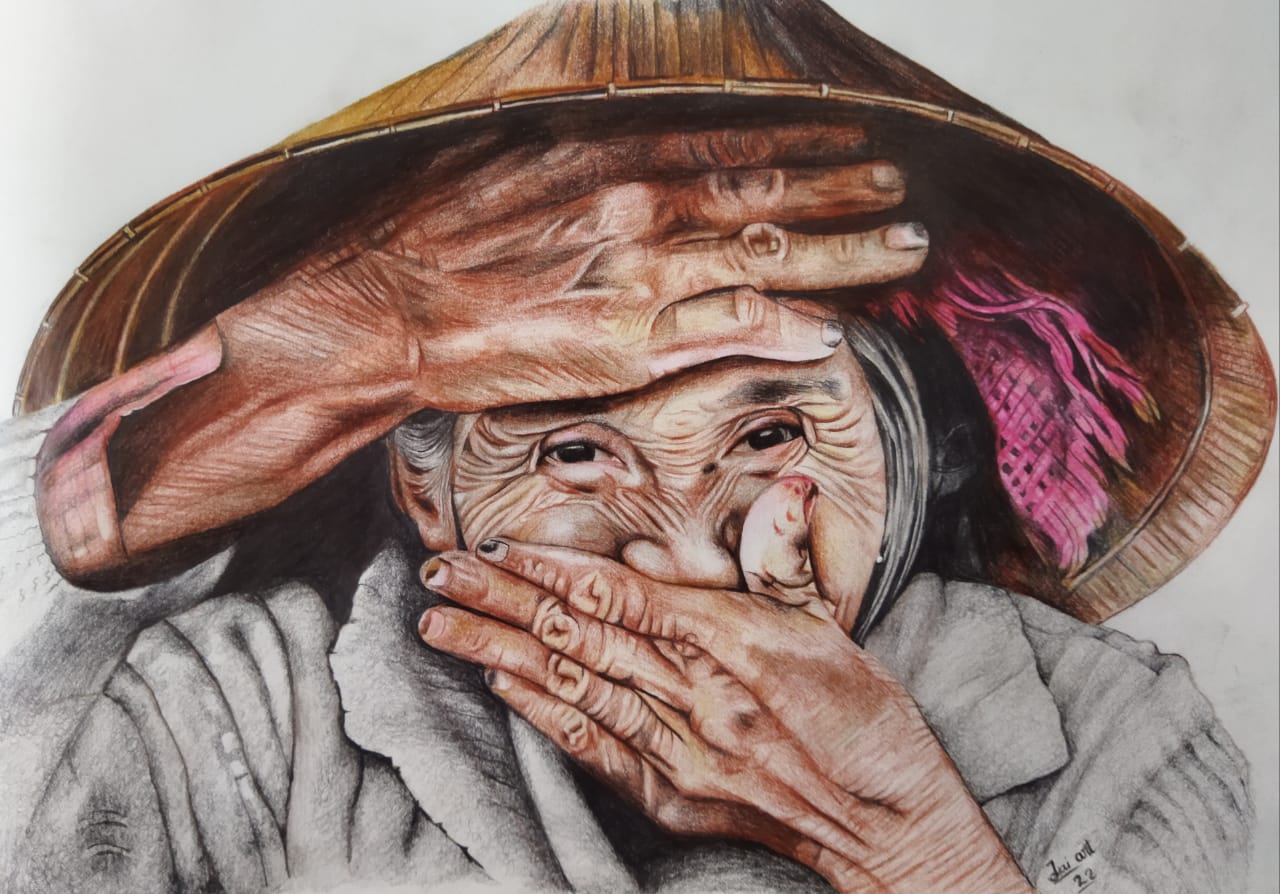 Colour pencil portrait