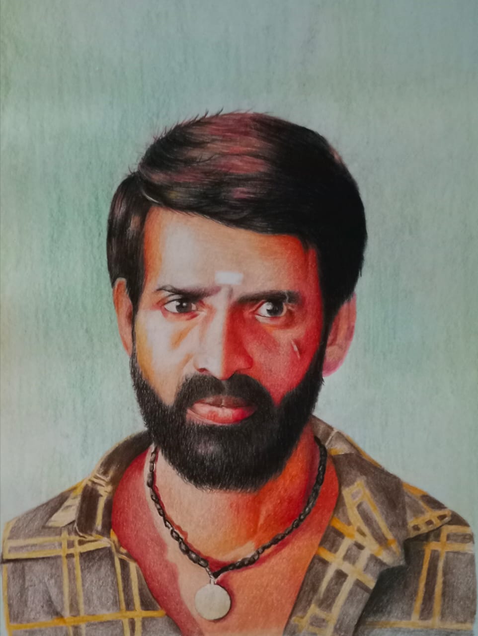 Colour pencil portrait
