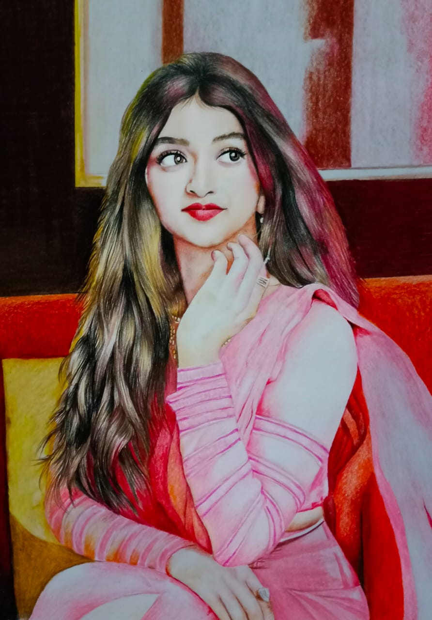Colour pencil portrait